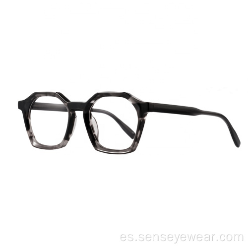 Diseño de moda Unisex Bisel Acetate Acetate Frame